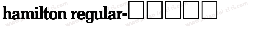 hamilton regular字体转换